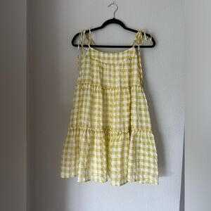 NWT Altar’d State Summer Ruffled Flowy Dress Size Small Plaid Checked Pattern